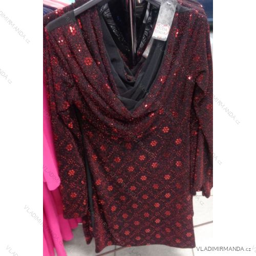 Tunika lange Ärmel Damen (uni sl) ITALIENISCHE Mode IM718010
