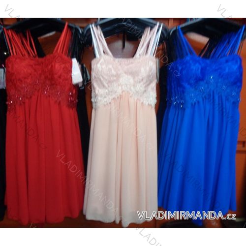 Kurzärmliges Kleid mit Spitze (uni sl) ITALIAN Fashion IM718022