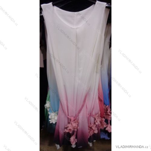 Kleid kurz, ärmellose Damen (uni sl) ITALIENISCHE Mode IM918063
