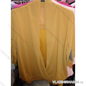 Tunika Bluse 3/4 Langarm Damen (uni sm) ITALIENISCHE Mode IM9181186
