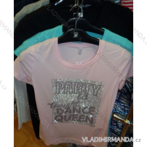 T-Shirt Kurzarm mit Glitter Damen (S-XL) ALNWICK WP80656
