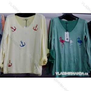 T-Shirt 3/4, Langarm Damen (uni sl) ITALIENISCHE MODA IM1218009
