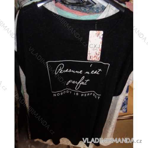T-Shirt Tunika Kurzarm Damen (m-xl) ITALIENISCHE Mode IM518015
