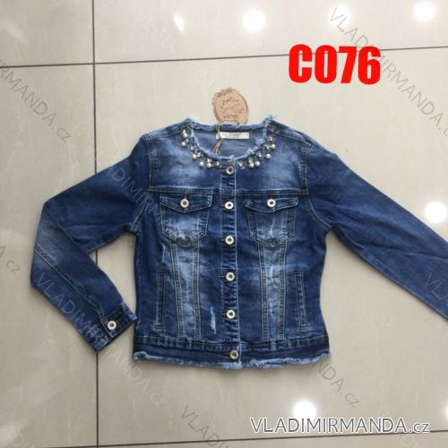 Jackenjeans mit Damenperlen (xs-xl) LEXXURY C076
