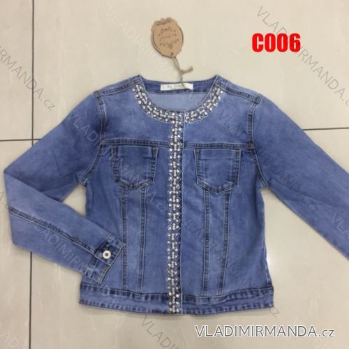 Jackenjeans mit Damenperlen (xs-xl) LEXXURY C006