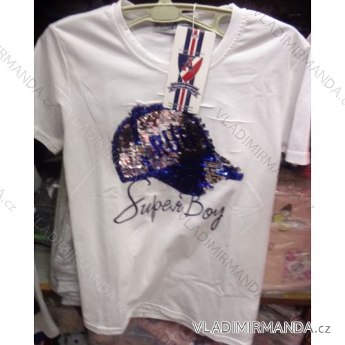 T-Shirt mit Pailletten Kurzarm für Kinder und Jugendliche (116-146) TURKEY MODA HZ-6543
