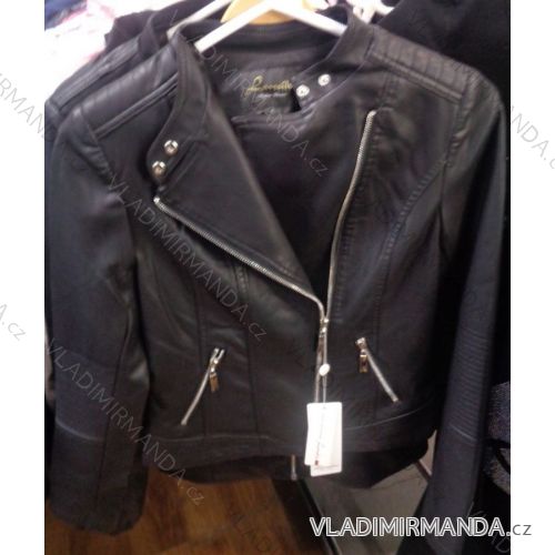 Kurzarmjacke aus Kunstleder (s-2xl) LANSILU ITALIAN MODA IM918OK01