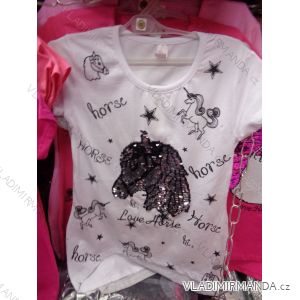 T-Shirt Kurzarm mit Baby Pailletten und Teenager-Mädchen (128-164) TUZZY TURKEY MODA TM218012
