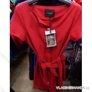 Tunika Kleid Kurzarm Damen (uni sl) ITALIENISCHE Mode IM918112
