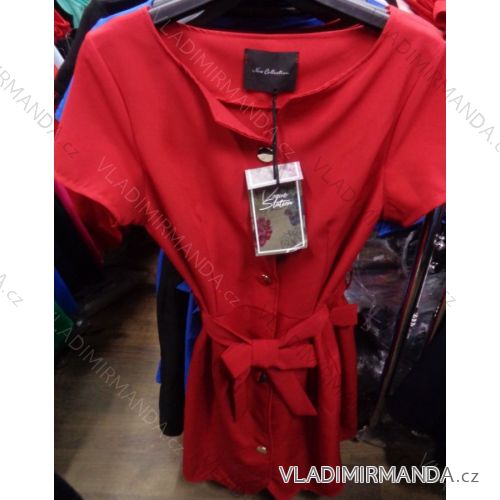 Tunika Kleid Kurzarm Damen (uni sl) ITALIENISCHE Mode IM918112
