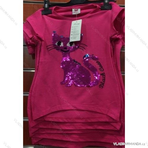 T-Shirt Kurzarm mit Pailletten für Babys (98-128) TUZZY TM218058