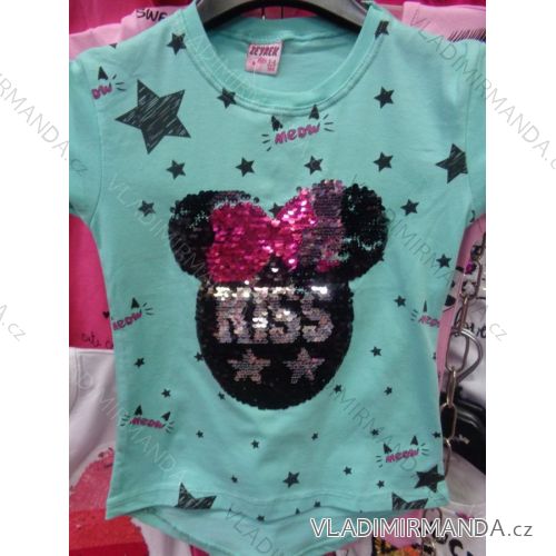 T-Shirt Kurzarm mit Pailletten Kinder (98-128) ZEYREK TURKEY MODA TM218027