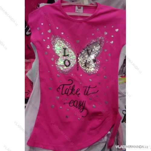 T-Shirt ohne Ärmel mit Pailletten Baby Teenager Mädchen (128-164) TUZZY TURKEY MODA TM218032
