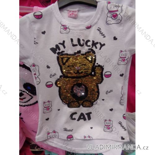 T-Shirt Kurzarm mit Pailletten Kinder (98-122) ZEYREK TURKEY MODA TM218029