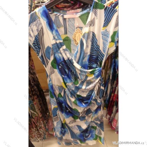 Kurzärmeliges Damenkleid (uni sl) ELISSA FRANCE FM218007