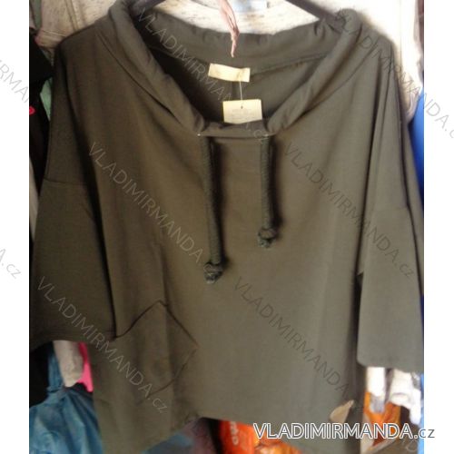 Sweatshirt 3/4 Langarm Damen (uni sl) CIOCCO ITALIAN Fashion IM518047
