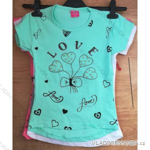 T-Shirt mit Perlen Kurzarm Baby Teenager Mädchen (128-152) TÜRKEI WD WD18017
