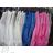 Tunika-Mantel Baumwolle Kurzarm Damen (Uni, Sl) ITALIENISCHE MODA IM718106

