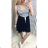 Kleid ärmellose Streifen Damen (uni sl) ITALIENISCHE MODA IM718119
