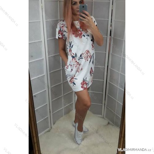 Sommerblumenkleid (uni sl) ITALIENISCHE Mode IM518098