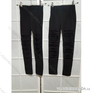 Leggings dünnes langes Welpenmädchen mit Spitze und Brennnessel zerrissen (140-164) ITALIENISCHER MLADA-MODUS VON DER TÜRKEI IM227-2
