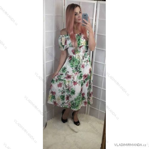 Sommer langes Kleid Damen (uni sl) ITALIENISCHE Mode IM918156