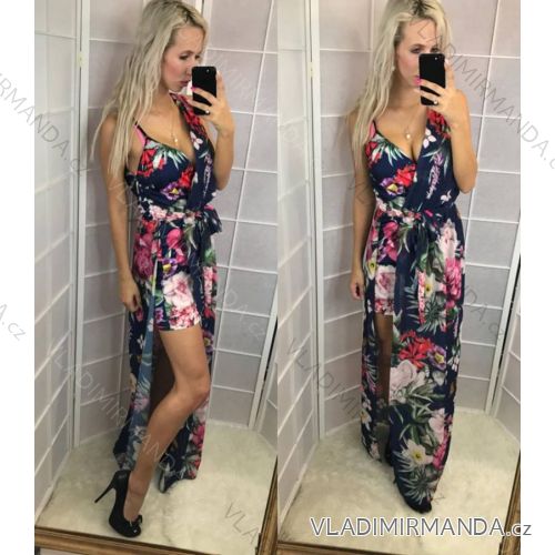 Sommer langes Kleid Damen (uni sl) ITALIENISCHE Mode IM918166
