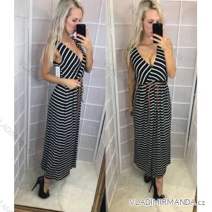 Kleiden Sie langen langen Frauenstreifen (uni sl) ITALIAN Fashion IM918181
