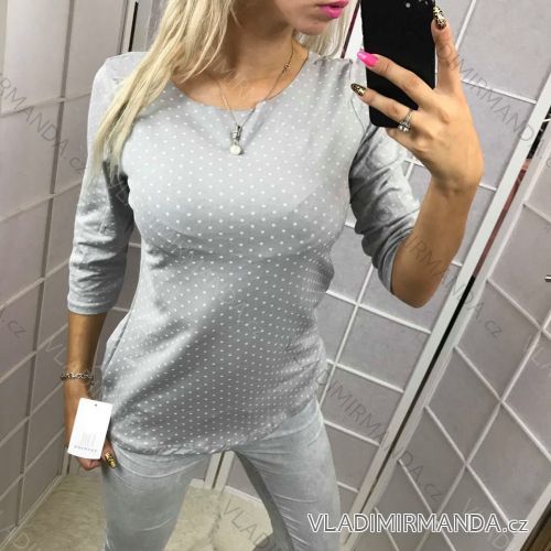 T-Shirt mit 3/4 Ärmeln (uni sl) ITALIAN Fashion IM518146