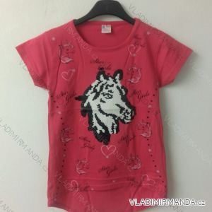T-Shirt Kurzarm mit Pailletten für Babys (8-12 Jahre) TURKEY MODA TV4180391