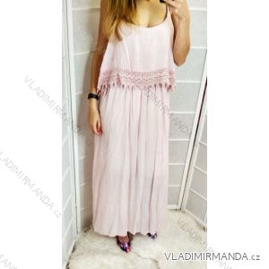 Langes Kleid für Sommerfrauen (uni l-xxl) ITALIENISCHE Mode IM718198
