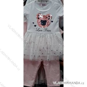 Sommer T-Shirt Kurzarm mit Pailletten und Leggings Babymädchen TUZZY Türkische Mode TM218054
