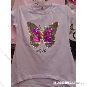 T-Shirt mit kurzen Ärmeln und Pailletten Mädchen (134-164) TUZZY TURKEY MODA TM218065
