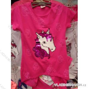 T-Shirt Tunika Kurzarm mit Pailletten Baby Teenager Mädchen (128-164) TUZZY TURKEY MODA TM218114
