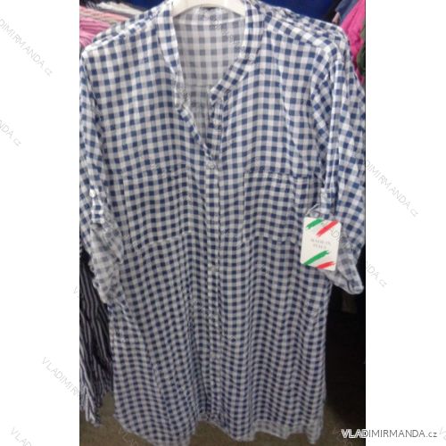 Shirts 3/4 kurzärmeliger Rock übergroße Frauen (uni xl-3xl) ITALIENISCHE Mode IM718223
