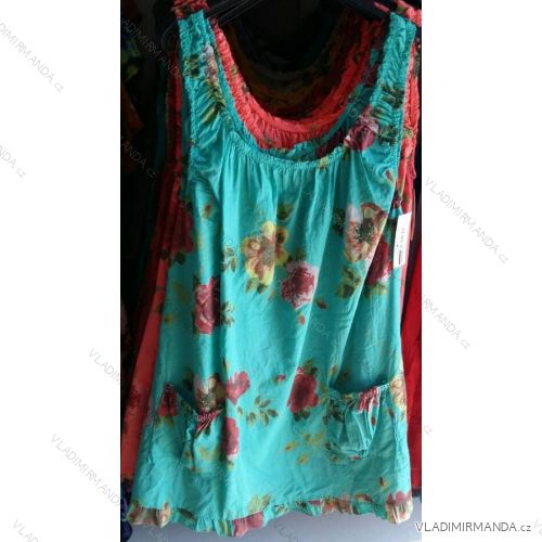 Mini-Ärmel mit Taschen Sommerblumen Frauen (uni sl) ITALIENISCHE Mode IM1218044