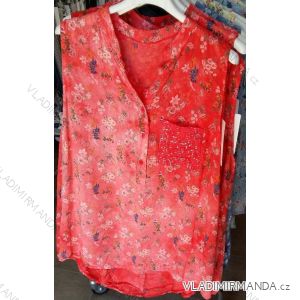 Ärmellose Bluse der Tunika Damen (uni sl) ITALIENISCHE Mode IM1218045