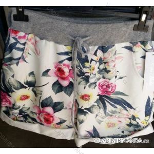 Shorts Shorts mit Damenblumen (uni sl) ITALIENISCHE Mode IM1218049
