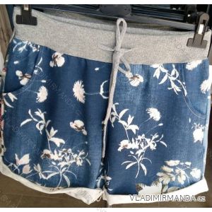 Kurze Jeanshose mit Damenblumen (uni sl) ITALIENISCHE Mode IM1218050
