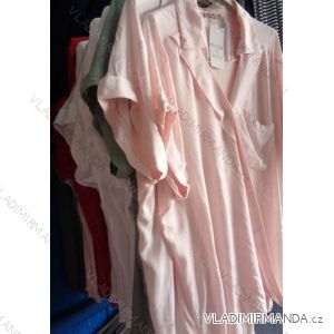Shirt Tunika Kurzarm Damen (uni sl) ITALIENISCHE Mode IM818084
