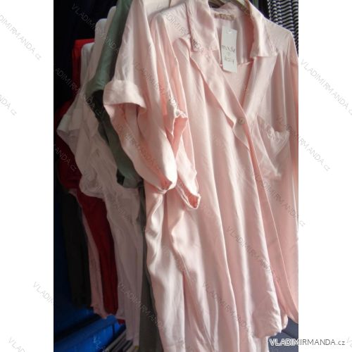 Shirt Tunika Kurzarm Damen (uni sl) ITALIENISCHE Mode IM818084
