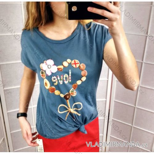 T-Shirt Kurzarm (uni sl) ITALIENISCHE Mode IM818094
