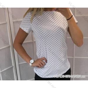 T-Shirt mit Kurzarm puntik Damen (uni sl) ITALIAN Fashion IM52218200