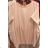 Kurzärmeliges Kleid für Damen (uni xl-3xl) ITALIENISCHE Mode IM518213XL