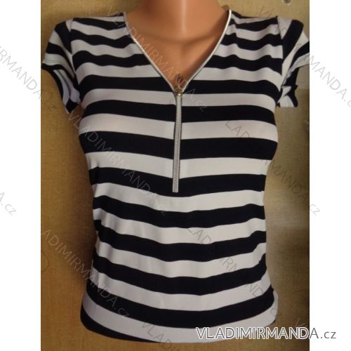 T-Shirt Kurzarm Damenstreifen (S-XL) PONCIK TURKEY MOTHER TM818030