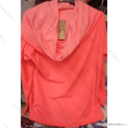 Sweatshirt mit dünnem Neonkragen (uni sl) ITALIEN MODA IM518194
