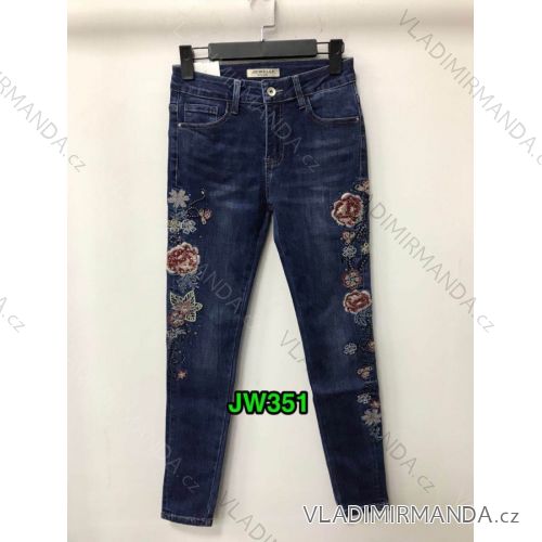 Gewehrjeans schmale lange Blüten Frauen (xs-xl) JEWELLY LEXXURY JW351