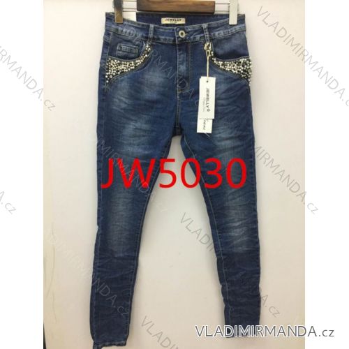 Gewehrjeans mit langen Ärmeln (xs-xl) JEWELLY LEXXURY JW5030
