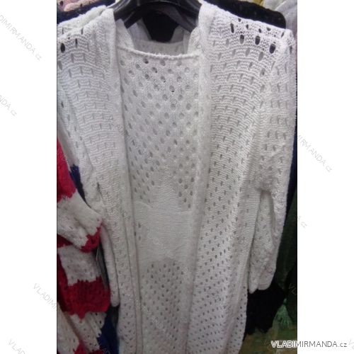 Strickjacke gestrickte lange Ärmel Damen (uni sl) ITALIENISCHE Mode IM918700
