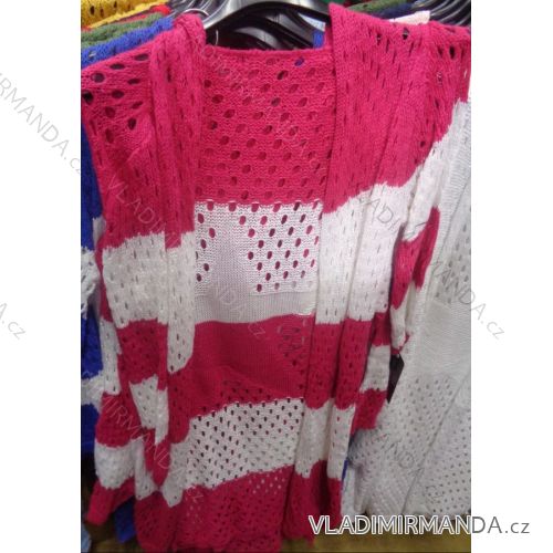 Strickjacke gestrickte lange Ärmel Damen (uni sl) ITALIENISCHE Mode IM918701
